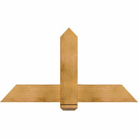 48"W x 26"H x 04"D x 6"F, 13/12 Pitch, Eugene Rough Sawn Timber Gable Bracket, Western Red Cedar
