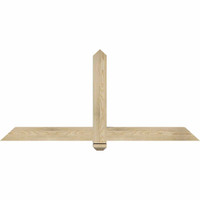 60"W x 27"H x 04"D x 4"F, 11/12 Pitch, Eugene Rough Sawn Timber Gable Bracket, Douglas Fir