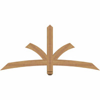 60"W x 27"H x 3 1/2"D x 3 1/2"F, 11/12 Pitch, Davenport Smooth Timber Gable Bracket, Western Red Cedar