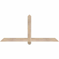 60"W x 27"H x 3 1/2"D x 3 1/2"F, 11/12 Pitch, Eugene Smooth Timber Gable Bracket, Douglas Fir