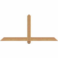 60"W x 27"H x 3 1/2"D x 3 1/2"F, 11/12 Pitch, Eugene Smooth Timber Gable Bracket, Western Red Cedar