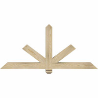 60"W x 27"H x 04"D x 4"F, 11/12 Pitch, Kennewick Rough Sawn Timber Gable Bracket, Douglas Fir