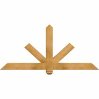 60"W x 27"H x 04"D x 4"F, 11/12 Pitch, Kennewick Rough Sawn Timber Gable Bracket, Western Red Cedar