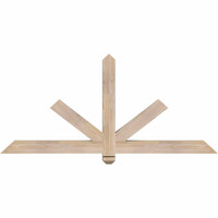 60"W x 27"H x 3 1/2"D x 3 1/2"F, 11/12 Pitch, Kennewick Smooth Timber Gable Bracket, Douglas Fir