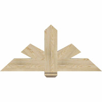 48"W x 22"H x 04"D x 6"F, 11/12 Pitch, Kennewick Rough Sawn Timber Gable Bracket, Douglas Fir