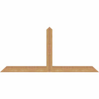 60"W x 27"H x 3 1/2"D x 3 1/2"F, 11/12 Pitch, Portland Smooth Timber Gable Bracket, Western Red Cedar