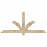 60"W x 27"H x 04"D x 4"F, 11/12 Pitch, Redmond Rough Sawn Timber Gable Bracket, Douglas Fir