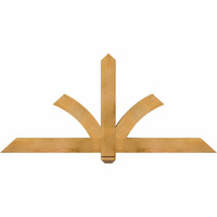 60"W x 27"H x 04"D x 4"F, 11/12 Pitch, Redmond Rough Sawn Timber Gable Bracket, Western Red Cedar
