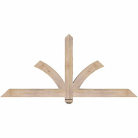 60"W x 27"H x 3 1/2"D x 3 1/2"F, 11/12 Pitch, Redmond Smooth Timber Gable Bracket, Douglas Fir
