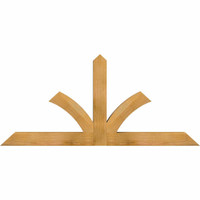60"W x 27"H x 04"D x 4"F, 11/12 Pitch, Richland Rough Sawn Timber Gable Bracket, Western Red Cedar