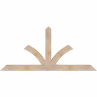 60"W x 27"H x 3 1/2"D x 3 1/2"F, 11/12 Pitch, Richland Smooth Timber Gable Bracket, Douglas Fir