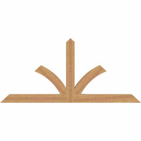 60"W x 27"H x 3 1/2"D x 3 1/2"F, 11/12 Pitch, Richland Smooth Timber Gable Bracket, Western Red Cedar