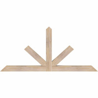 60"W x 27"H x 3 1/2"D x 3 1/2"F, 11/12 Pitch, Saratoga Smooth Timber Gable Bracket, Douglas Fir