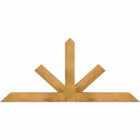 60"W x 27"H x 04"D x 4"F, 11/12 Pitch, Saratoga Rough Sawn Timber Gable Bracket, Western Red Cedar