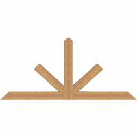 60"W x 27"H x 3 1/2"D x 3 1/2"F, 11/12 Pitch, Saratoga Smooth Timber Gable Bracket, Western Red Cedar