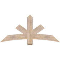60"W x 27"H x 3 1/2"D x 5 1/2"F, 11/12 Pitch, Alberta Smooth Timber Gable Bracket, Douglas Fir