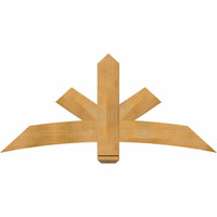 60"W x 27"H x 04"D x 6"F, 11/12 Pitch, Alberta Rough Sawn Timber Gable Bracket, Western Red Cedar