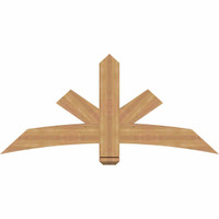 60"W x 27"H x 3 1/2"D x 5 1/2"F, 11/12 Pitch, Alberta Smooth Timber Gable Bracket, Western Red Cedar