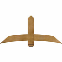 60"W x 27"H x 04"D x 6"F, 11/12 Pitch, Bellingham Rough Sawn Timber Gable Bracket, Western Red Cedar