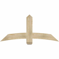 60"W x 27"H x 04"D x 6"F, 11/12 Pitch, Bellingham Rough Sawn Timber Gable Bracket, Douglas Fir