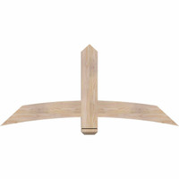 60"W x 27"H x 3 1/2"D x 5 1/2"F, 11/12 Pitch, Bellingham Smooth Timber Gable Bracket, Douglas Fir