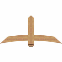 60"W x 27"H x 3 1/2"D x 5 1/2"F, 11/12 Pitch, Bellingham Smooth Timber Gable Bracket, Western Red Cedar