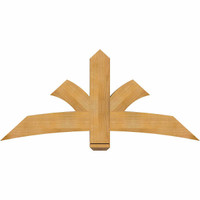 60"W x 27"H x 04"D x 6"F, 11/12 Pitch, Davenport Rough Sawn Timber Gable Bracket, Western Red Cedar