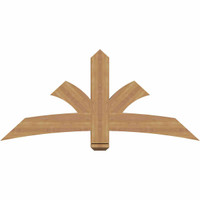 60"W x 27"H x 3 1/2"D x 5 1/2"F, 11/12 Pitch, Davenport Smooth Timber Gable Bracket, Western Red Cedar