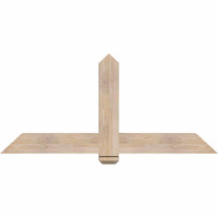60"W x 27"H x 3 1/2"D x 5 1/2"F, 11/12 Pitch, Eugene Smooth Timber Gable Bracket, Douglas Fir