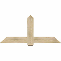 60"W x 27"H x 04"D x 6"F, 11/12 Pitch, Eugene Rough Sawn Timber Gable Bracket, Douglas Fir