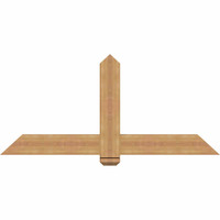 60"W x 27"H x 3 1/2"D x 5 1/2"F, 11/12 Pitch, Eugene Smooth Timber Gable Bracket, Western Red Cedar