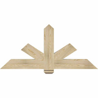 60"W x 27"H x 04"D x 6"F, 11/12 Pitch, Kennewick Rough Sawn Timber Gable Bracket, Douglas Fir