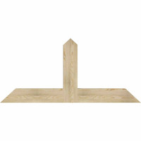 60"W x 27"H x 04"D x 6"F, 11/12 Pitch, Portland Rough Sawn Timber Gable Bracket, Douglas Fir