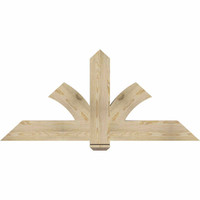 60"W x 27"H x 04"D x 6"F, 11/12 Pitch, Redmond Rough Sawn Timber Gable Bracket, Douglas Fir