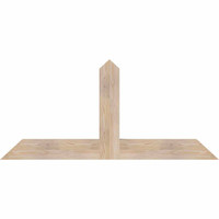 60"W x 27"H x 3 1/2"D x 5 1/2"F, 11/12 Pitch, Portland Smooth Timber Gable Bracket, Douglas Fir