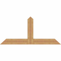 60"W x 27"H x 3 1/2"D x 5 1/2"F, 11/12 Pitch, Portland Smooth Timber Gable Bracket, Western Red Cedar