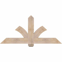 60"W x 27"H x 3 1/2"D x 5 1/2"F, 11/12 Pitch, Redmond Smooth Timber Gable Bracket, Douglas Fir