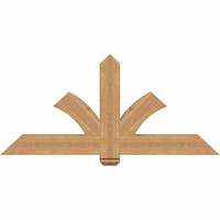 60"W x 27"H x 3 1/2"D x 5 1/2"F, 11/12 Pitch, Redmond Smooth Timber Gable Bracket, Western Red Cedar