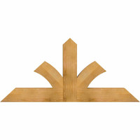60"W x 27"H x 04"D x 6"F, 11/12 Pitch, Richland Rough Sawn Timber Gable Bracket, Western Red Cedar
