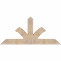 60"W x 27"H x 3 1/2"D x 5 1/2"F, 11/12 Pitch, Richland Smooth Timber Gable Bracket, Douglas Fir