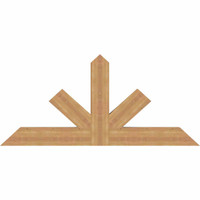 60"W x 27"H x 3 1/2"D x 5 1/2"F, 11/12 Pitch, Saratoga Smooth Timber Gable Bracket, Western Red Cedar