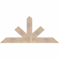 60"W x 27"H x 3 1/2"D x 5 1/2"F, 11/12 Pitch, Saratoga Smooth Timber Gable Bracket, Douglas Fir