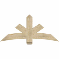 60"W x 27"H x 06"D x 6"F, 11/12 Pitch, Alberta Rough Sawn Timber Gable Bracket, Douglas Fir