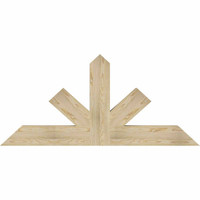 60"W x 27"H x 04"D x 6"F, 11/12 Pitch, Saratoga Rough Sawn Timber Gable Bracket, Douglas Fir