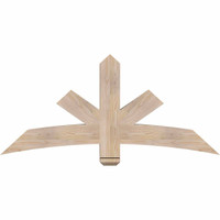 60"W x 27"H x 5 1/2"D x 5 1/2"F, 11/12 Pitch, Alberta Smooth Timber Gable Bracket, Douglas Fir