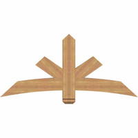60"W x 27"H x 5 1/2"D x 5 1/2"F, 11/12 Pitch, Alberta Smooth Timber Gable Bracket, Western Red Cedar