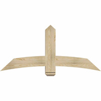 60"W x 27"H x 06"D x 6"F, 11/12 Pitch, Bellingham Rough Sawn Timber Gable Bracket, Douglas Fir
