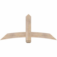60"W x 27"H x 5 1/2"D x 5 1/2"F, 11/12 Pitch, Bellingham Smooth Timber Gable Bracket, Douglas Fir