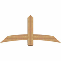 60"W x 27"H x 5 1/2"D x 5 1/2"F, 11/12 Pitch, Bellingham Smooth Timber Gable Bracket, Western Red Cedar