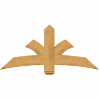 60"W x 27"H x 06"D x 6"F, 11/12 Pitch, Davenport Rough Sawn Timber Gable Bracket, Western Red Cedar